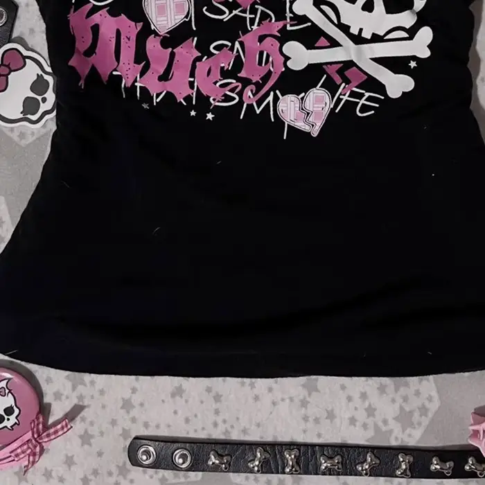 Crop tops style Y2K, t-shirts grunge d'été pour femmes