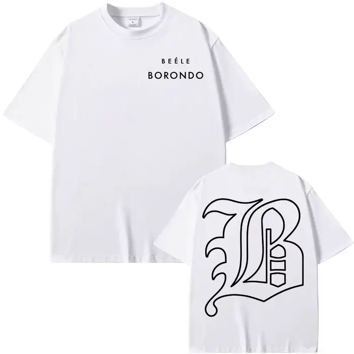 Rappeur BEELE Borondo Logo 2025 impression T-shirts hommes femmes mode haute qualité col rond t-shirt été hauts confort