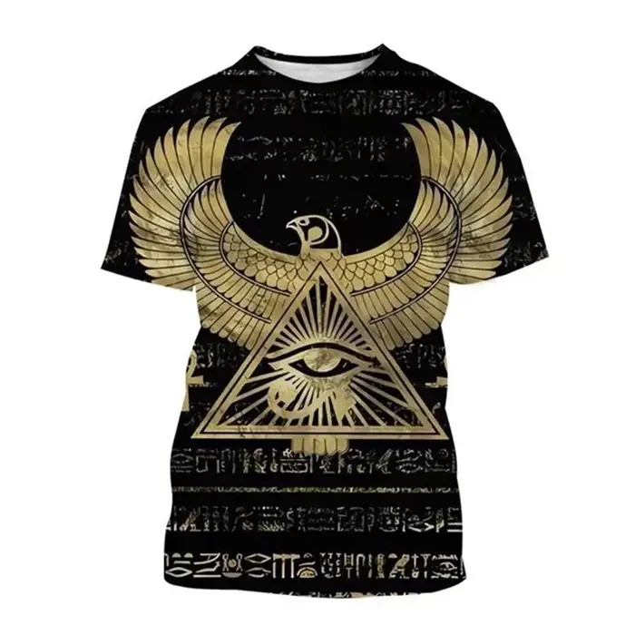 Été ancien pharaon égyptien graphique impression 3D T-Shirts hommes femmes t-shirt décontracté à manches courtes