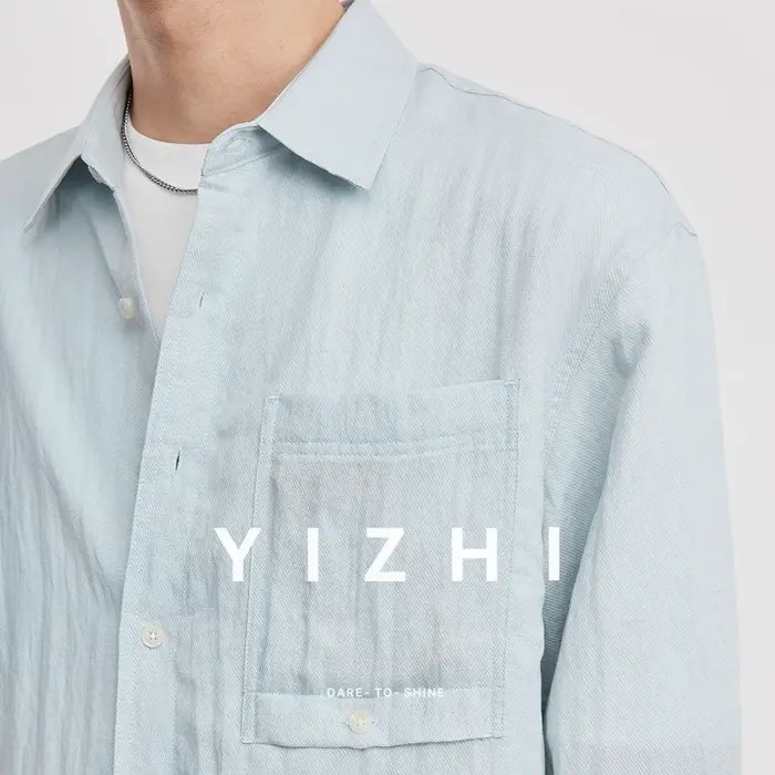 Nouvelle Chemise Décontractée Homme 2026 à Manches Longues en Lyocell et Mélange de Lin