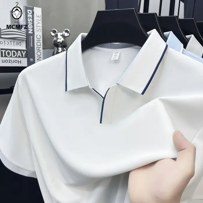 Chemises polo à manches courtes pour hommes