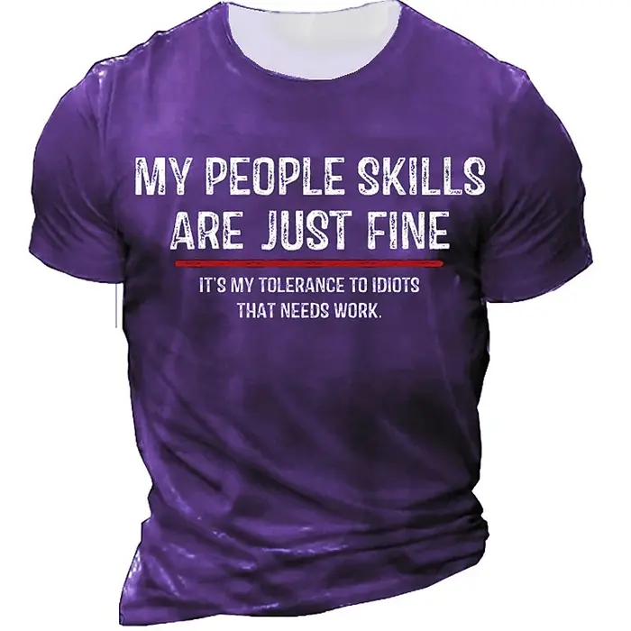 T-shirt graphique de lettre drôle pour hommes