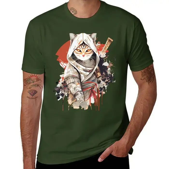 T-shirt en coton assassins creed pour hommes