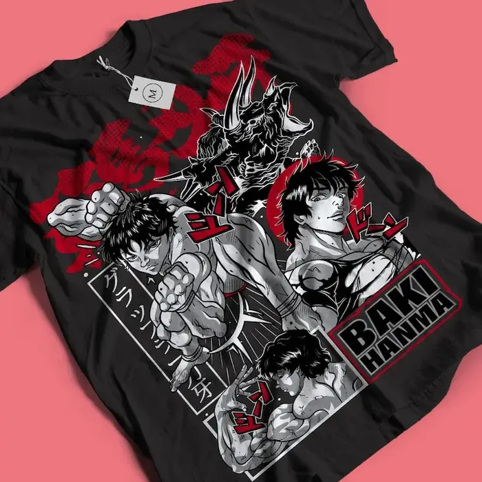 T-shirt baki, T-shirt baki hanma, T-shirt baki le grappler