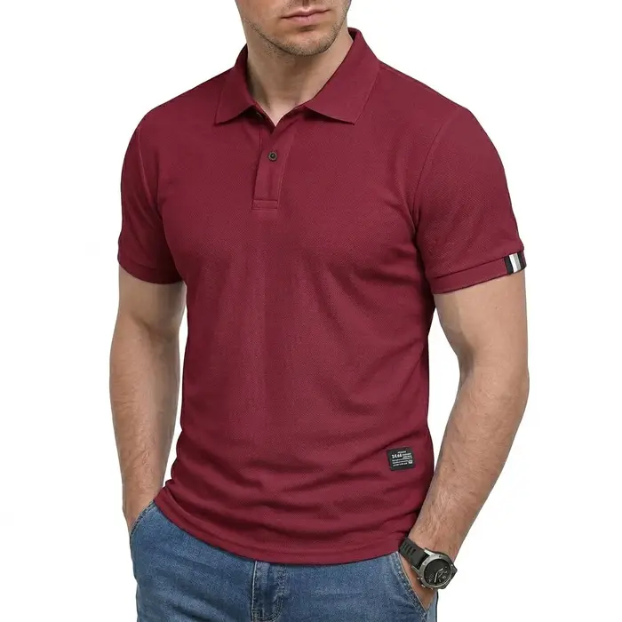 Chemises polo à manches courtes pour hommes