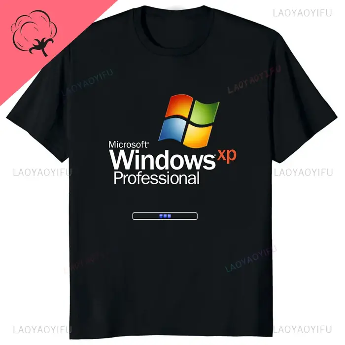 T-shirt imprimé avec logo Windows XP Professional