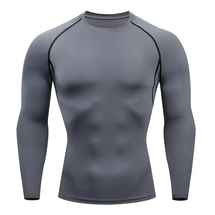 T-shirt fitness à manches longues pour hommes