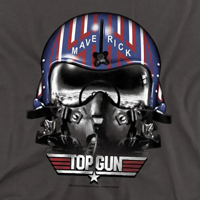 T-shirt Top Gun avec logo vieilli (Marron chiné) Nouvelle collection été 2026 pour femme