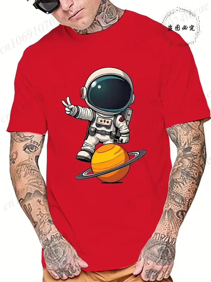 T-shirt avec imprimé astronaute pour homme