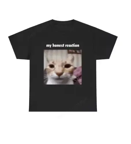 Mon honte réaction T-shirts drôle chat Meme
