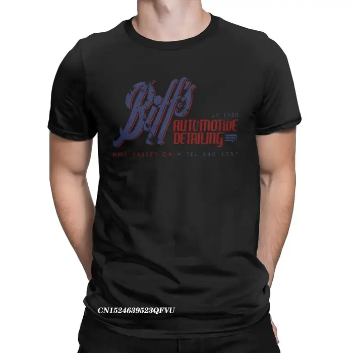 Auto détaillant T-Shirts hommes retour vers le futur temps voyage film BTTF t-shirt Manga hauts