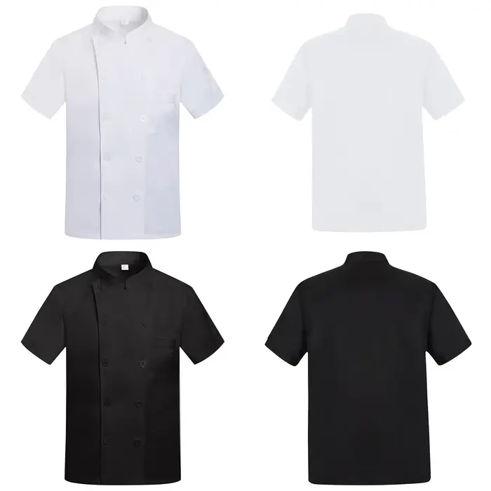 Restauration cuisine chemise blanche Restaurant cuisine Chef T-Shirt boulanger travail uniforme serveur hôtel vêtements cuisinier veste café salopette