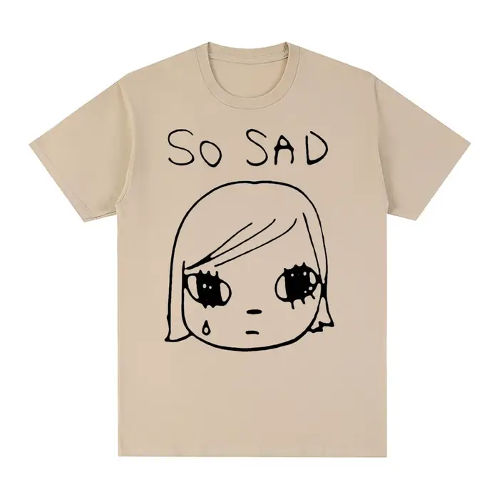 Yoshitomo Nara triste Vintage T-shirt japon fête coton hommes T-shirt nouveau T-shirt femmes hauts