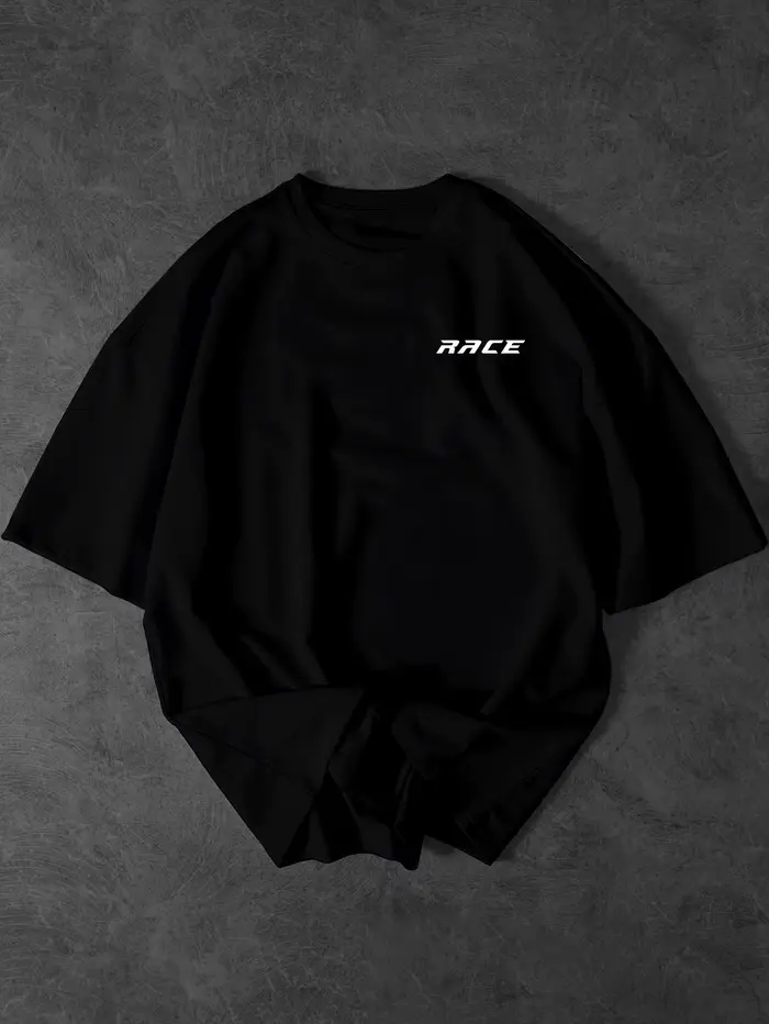 T-shirt pour homme avec imprimé graphique de voiture de course