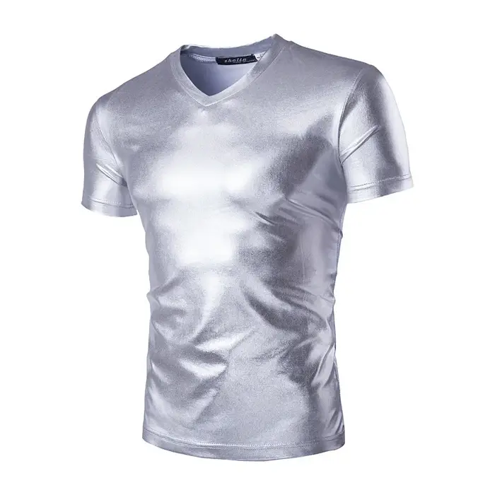 T-shirt Homme Slim Fit à Manches Courtes – Nouvelle Collection Tendance pour Soirées – Coton Décontr