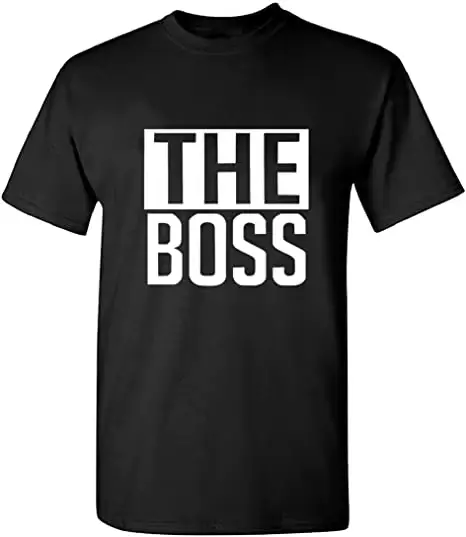 T-shirt à manches courtes The Boss & The Real Boss pour hommes et femmes, chemises de couple assorti
