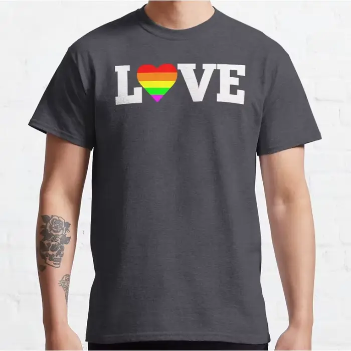 Love is Love Gay Pride mois lgbtq cadeau vêtements à manches courtes col rond T-shirt pour hommes grande taille hauts pour adultes S-6xl