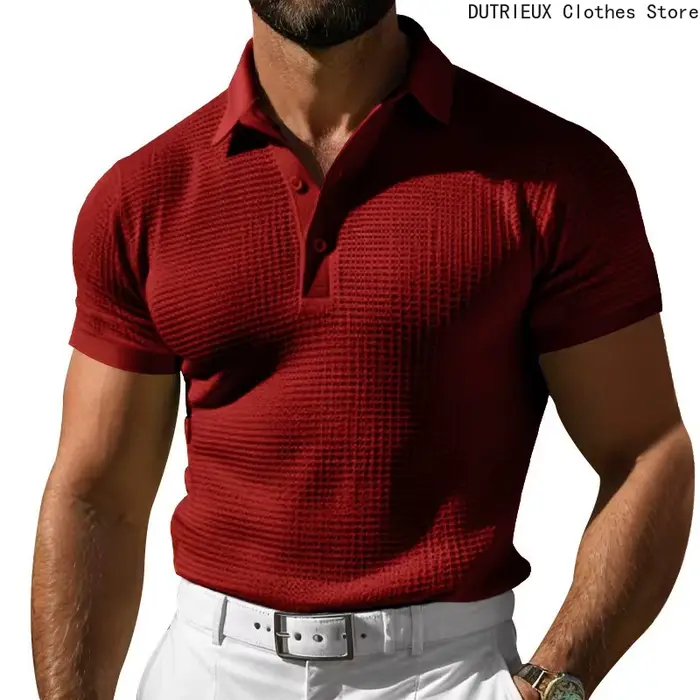Polo de sport à boutons pour hommes