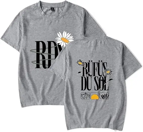 Rufus Du Sol Tshirt RDS Merch pour hommes et femmes T-shirts de fans décontractés Hauts à manches courtes