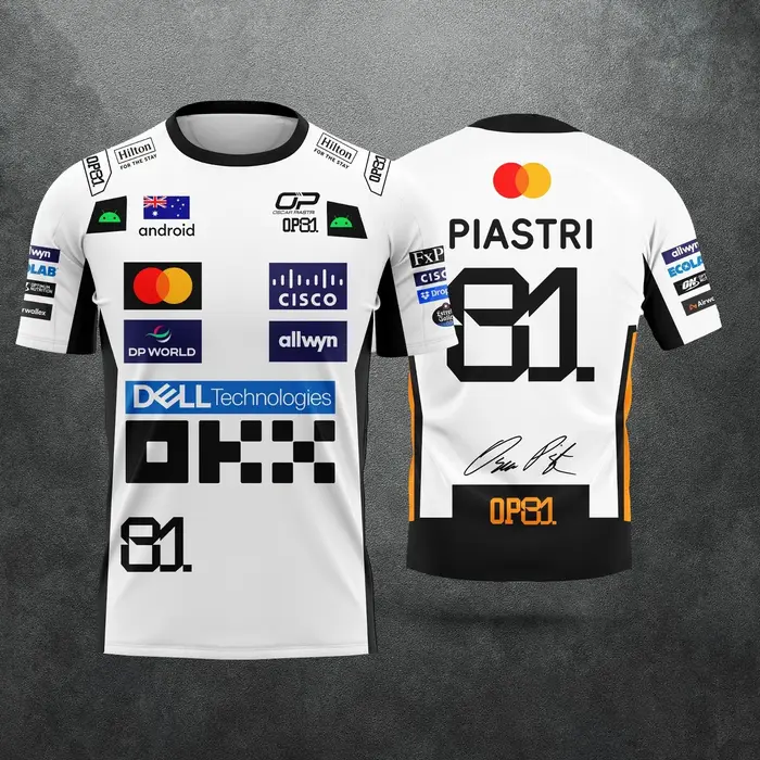 T-shirts de course pour hommes et femmes - Pilote # 1 Lando Norris & Driver # 81 Piastri Fan Tops Sp
