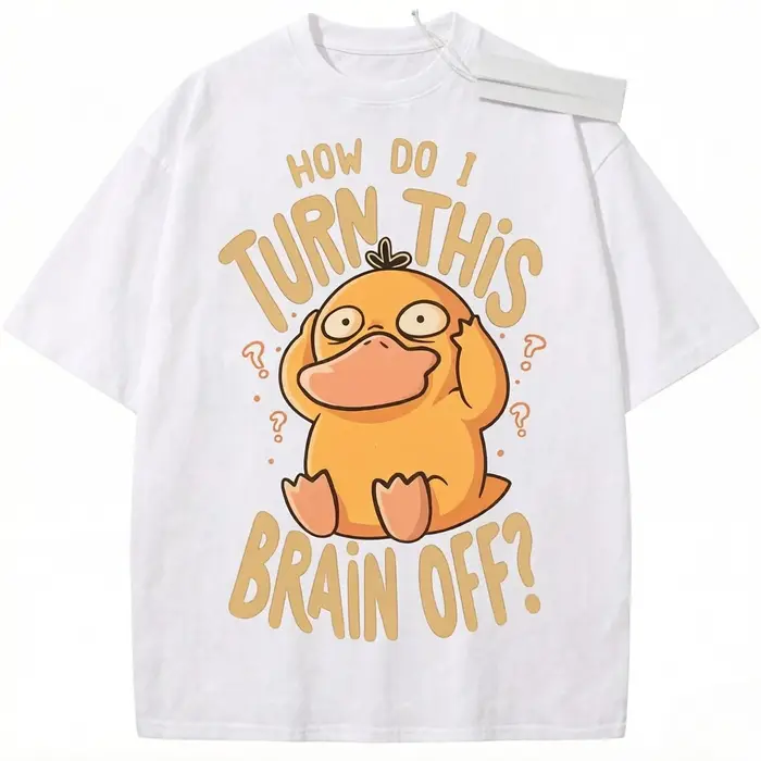 T-shirt imprimé Okémon Anime Gengar pour hommes et femmes, haut d'été Y2K Harajuku décontracté et po