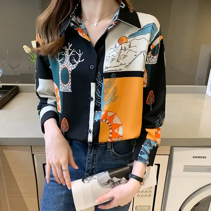 Chemise imprimée pour femmes