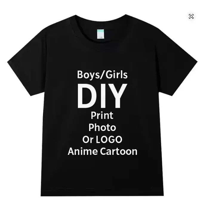DIY ! T-shirt personnalisé à col rond imprimé 100 % coton pour adultes/enfants, idéal pour les cadea