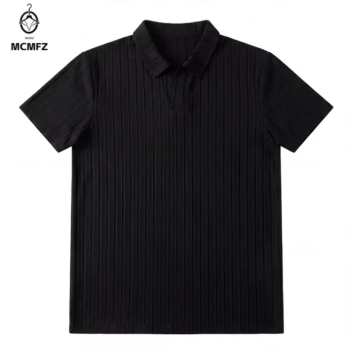 Polo en tricot côtelé pour hommes