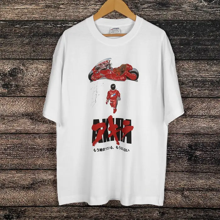 T-Shirt Akira en coton blanc pour hommes