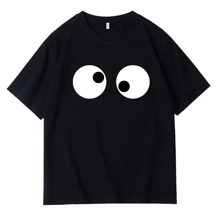 T-shirt pour homme, illustration amusante, coton pur, col rond, pull-over, t-shirt décontracté quotidien, t-shirt de sport, hauts unisexes surdimensionnés, manches courtes