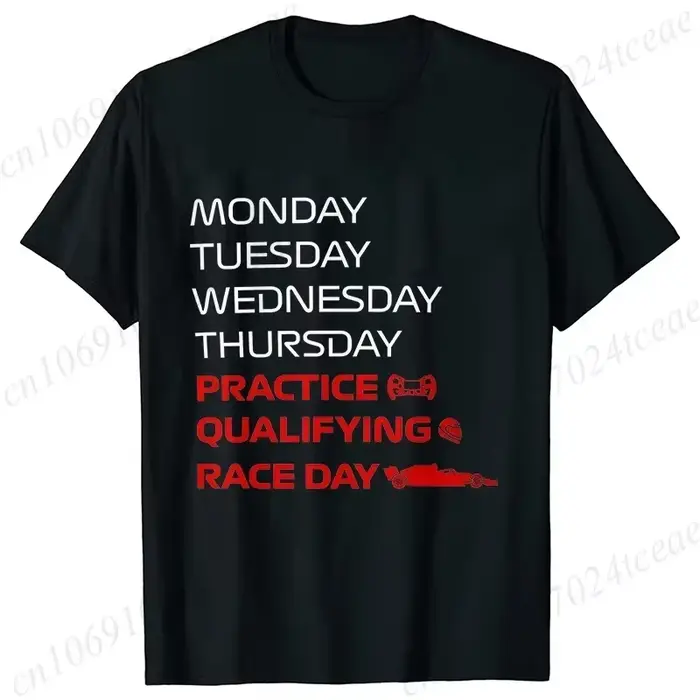 Race Week T-Shirt pour hommes femmes vêtements pratique, qualification, jour de course conception t-