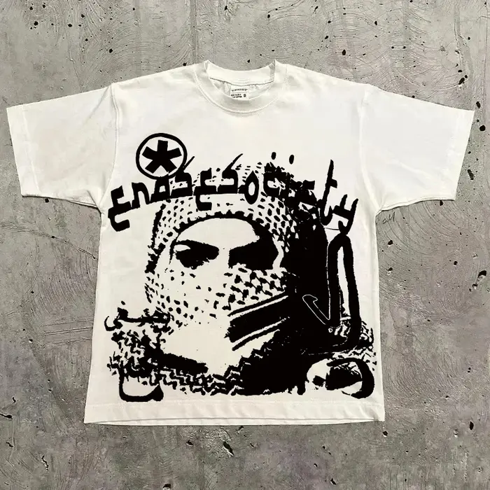 T-shirt graphique hommes femmes haut Vintage Hip Hop Streetwear surdimensionné