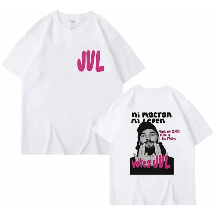 T-shirt Oversize Rapper Jul pour Homme et Femme – Vêtement Tendance Hip Hop à Manches Courtes