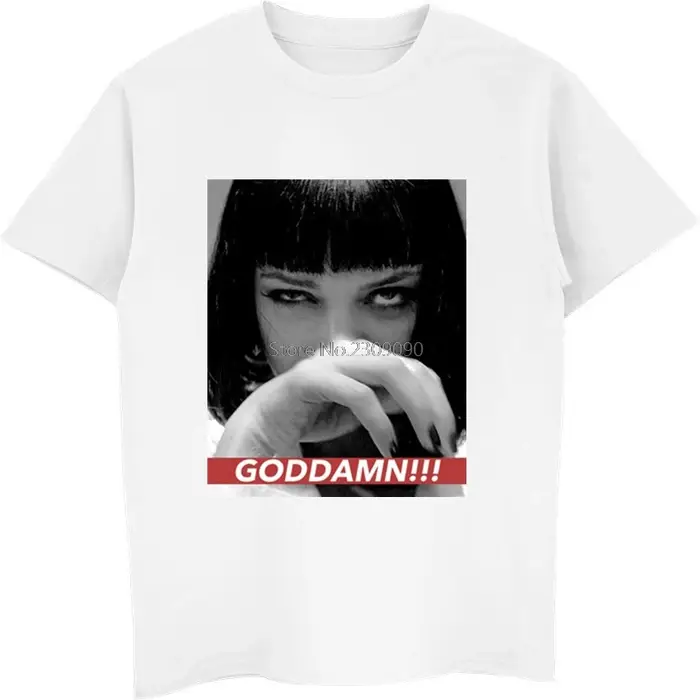 Mia Wallace Quentin film Pulp Fiction T-Shirts hommes coton à manches courtes T-Shirt Hip Hop
