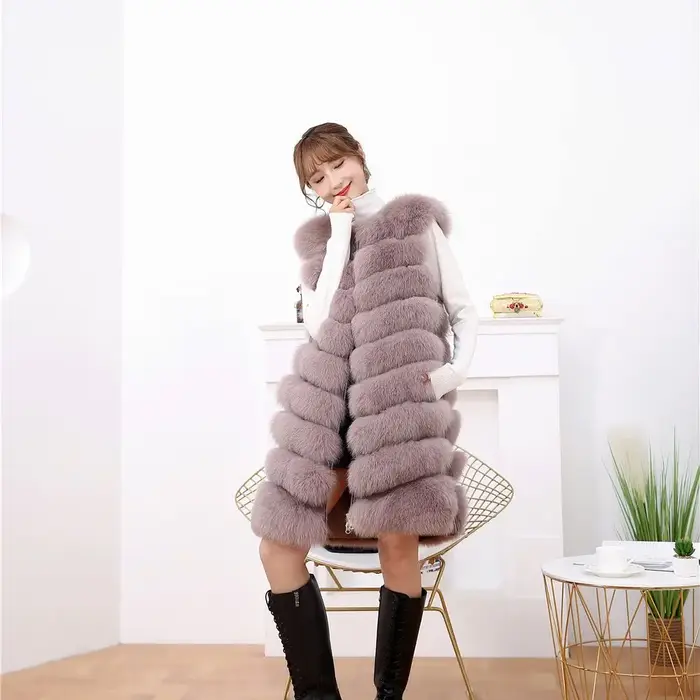 2025Bzoosio mode grande taille femmes dames sans manches couleur gilet solide hiver ample fausse fou