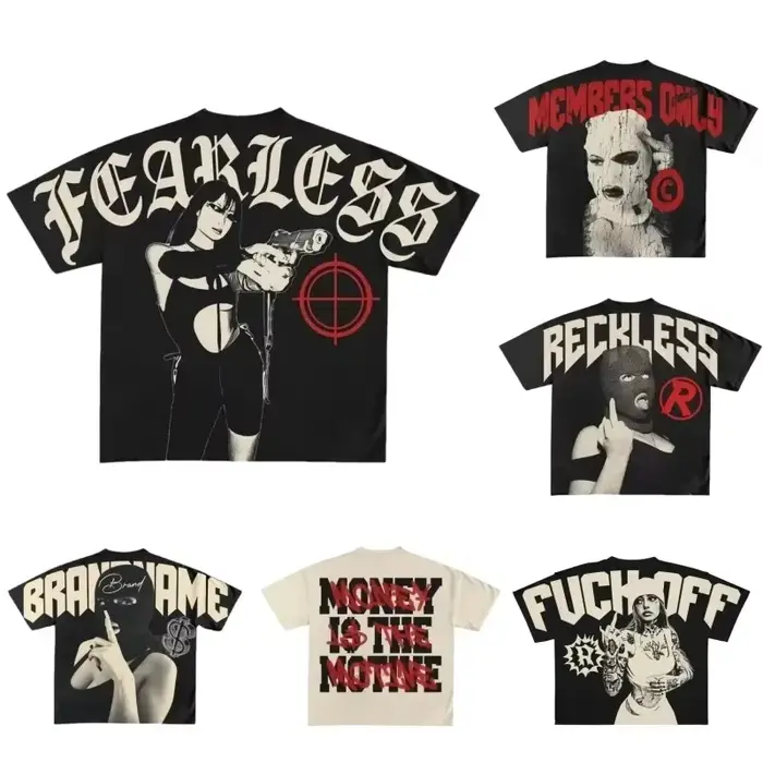 T-shirt de styliste Y2K Hip Hop pour hommes et femmes