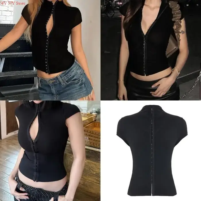 Chemise tricotée côtelée à col pour femmes