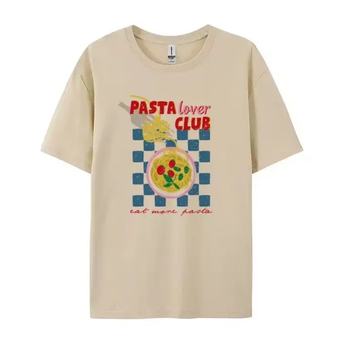 T-shirt à manches courtes Pasta Lover Club pour femme