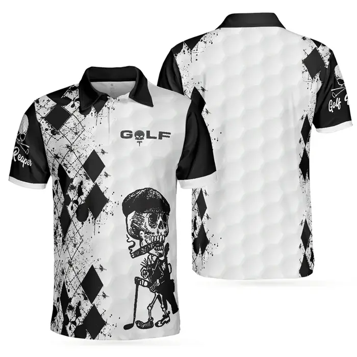 Polo de golf 3D Harajuku pour hommes