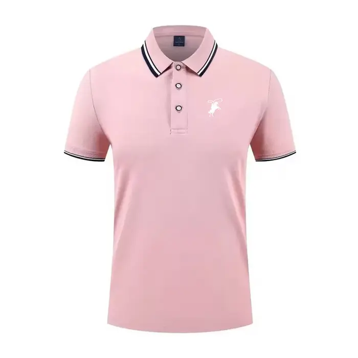 Chemise à col polo rayée