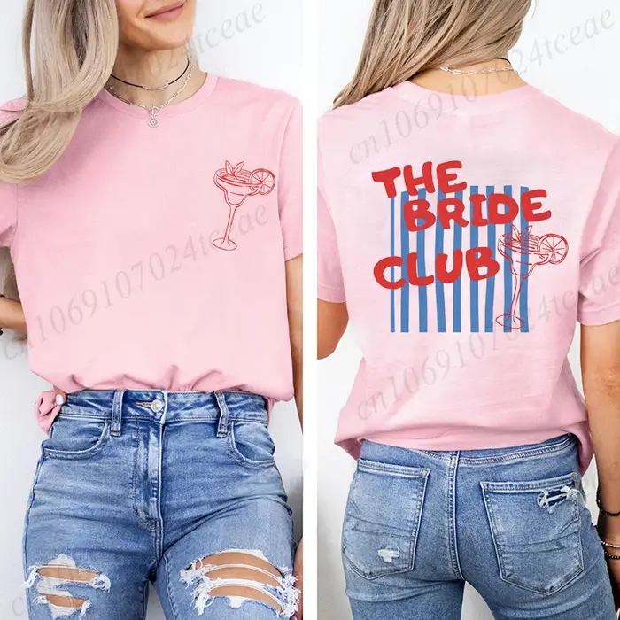 T-shirt de fête prénuptiale The Bride Club pour femme
