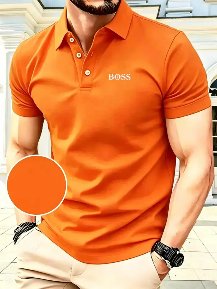 Nouveau polo brodé pour homme, mode estivale, polo à manches courtes, confortable et respirant, polo