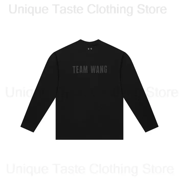 ‌ Jackson Wang même T-shirt équipe WANG lettre impression haute qualité Version coton automne à manc