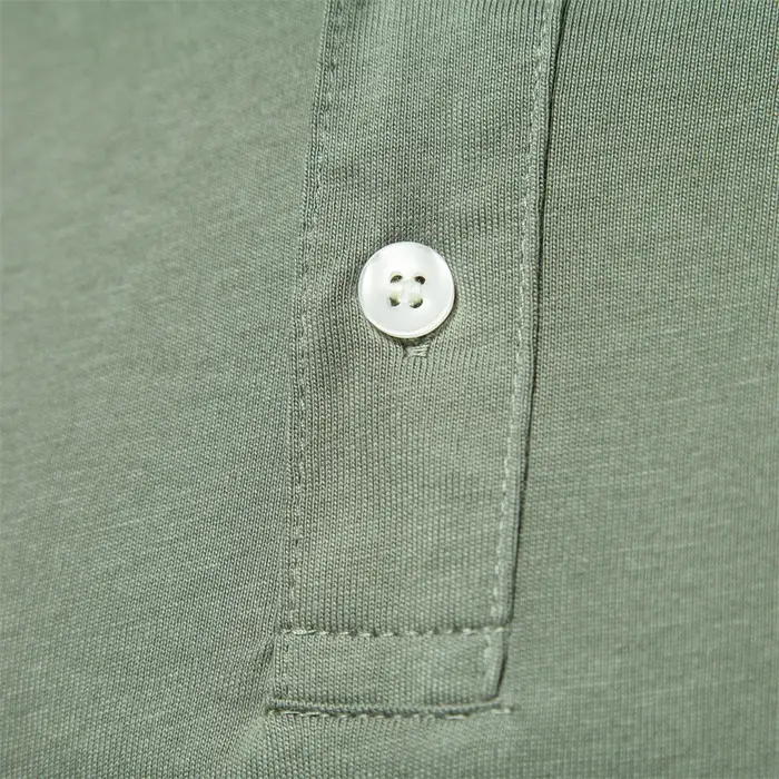 AIOPESON 100% coton broderie hommes polos couleur unie à manches courtes