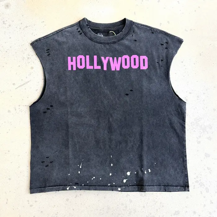 Yao mode haute rue Streetwear marque de luxe été réservoir surdimensionné ample Sport décontracté Vintage Cleanfit hauts gilet pour hommes