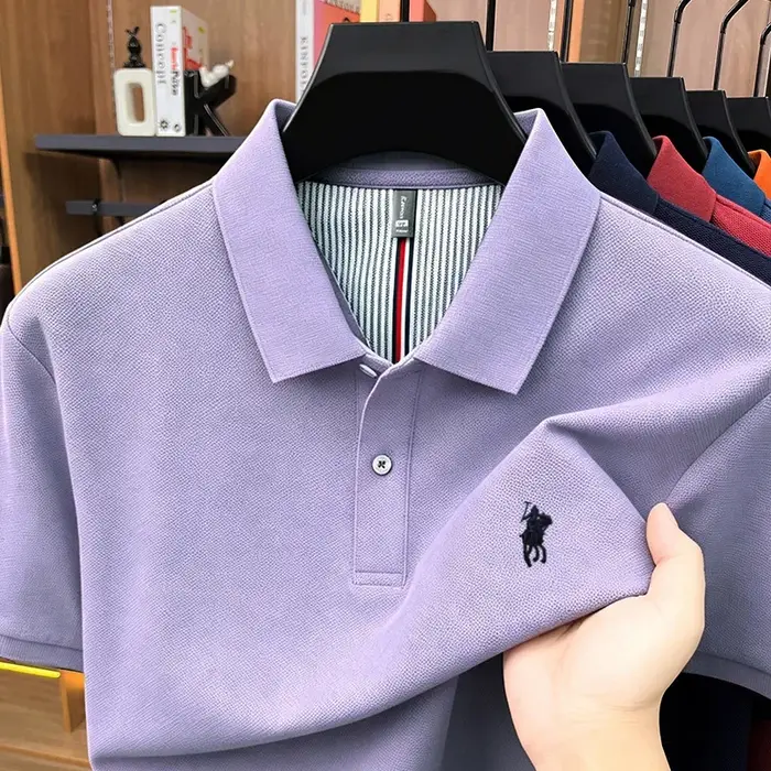 Marque haut de gamme à manches courtes polo pour hommes 100% coton été luxe poney broderie Designer nouveau mode Golf Business Casual t - shirt