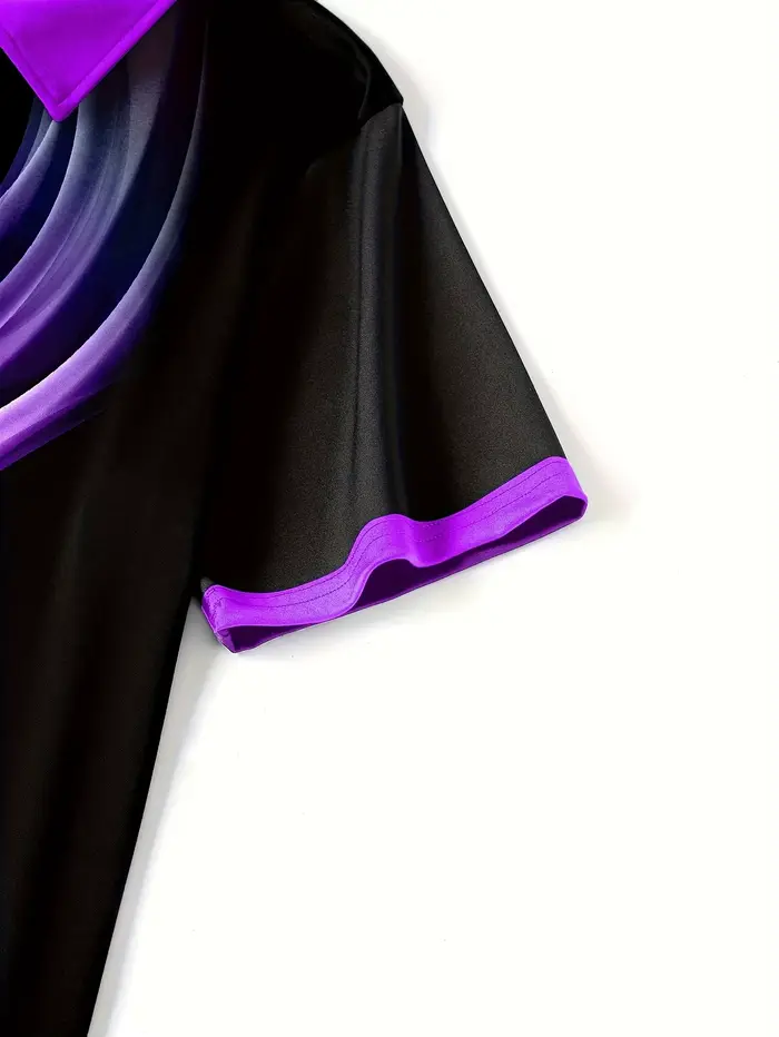 Polo décontracté et confortable à manches courtes pour hommes, ligne violette