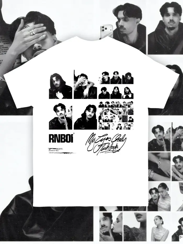 T-shirt Y2K Oversize Décontracté Streetwear Unisexe Rapper RnBoi My Eyes Only Flashback Album Graphic Merch 2026