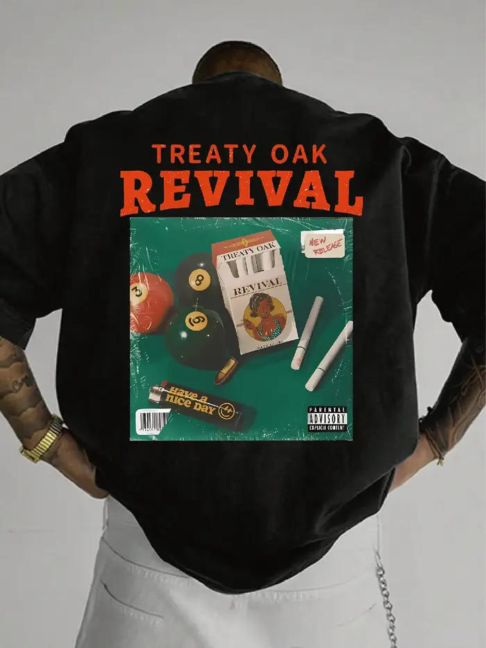 T-shirt rétro à col rond Black Treaty Oak Revival