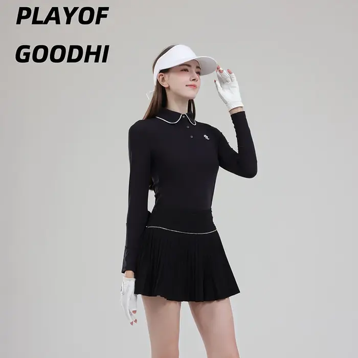 T-shirt de golf à manches longues pour femmes